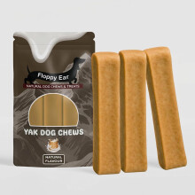 Floppy Ear Himalayan Yak Chews - Yak Chews with Milk for Large Dogs (Pack of 3) - Protein & Calcium Rich Long Lasting Dental Sticks