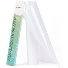 HTVRONT Clear HTV Vinyl for Sublimation - 12" X 5FT Matte Sublimation HTV Vinyl for Light Colored Cotton Fabric-Sublimation Blanks Work with
