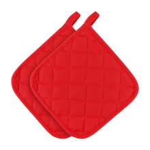 Thermo Heat-Resistant Pot Holders (2 Pieces) - Superior Protection, Stylish Design | 482F Heat Resistance, Non-Flammable Fabric-Versatile, (red)