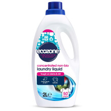 EcoZone Ultra Concentrated Laundry Liquid, Non Bio Detergent, Washing Machine Clothing Stain Removal & Cleaning Solution, Natural Vegan & Non Toxic