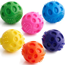 Pets & Play Squeaky Dog Ball 6 Pack | Made Stronger, Tougher & More Durable | Chew Toys for Boredom, Training and Enrichment | Puppy Teething Toy