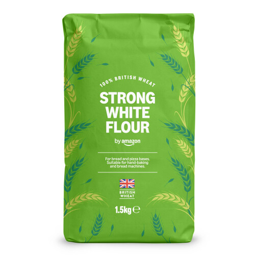 by Amazon Strong White Flour, 1.5kg, Perfect for bread