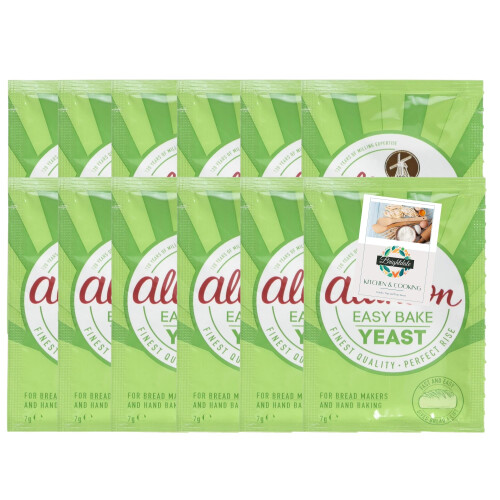 Yeast Bundle with Allinsons Easy Bake Yeast Pack 7g 12 Pack + Brightdale Kitchen Card