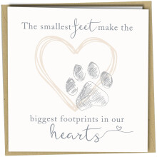 Sympathy Card for Pet Dog Cat Bereavement Condolence Sorry For Loss Death of pet dog cat The Smallest Feet#73