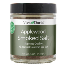 Viva Doria Applewood Smoked Sea Salt, Fine Grain, 142g Glass Jar
