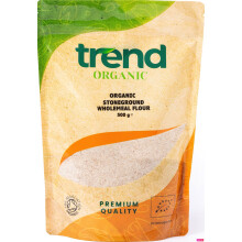 Trend Organic Stoneground Wholemeal Bread Flour, 500g - Rich in Fibre, Vitamins, and Minerals - Certified Organic, Vegan, Non-GMO