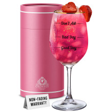CROWNLY CRYSTAL Gift for Women Personalised Wine Glass Gin Glass Colleagues Friends Birthday Best Idea