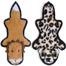 SHARLOVY No Stuffing Dog Toys Crinkle Squeaky, Long Lasting Chews for Aggressive, Durable Plush Dog Puppy Chew Toys for Teething