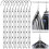 NiHome 10-Pack Space Saving Clothing Chain Hanger, Foldable Metal, Silver 1
