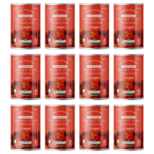 by Amazon Plum Peeled Tomatoes, 400g, Pack of 12