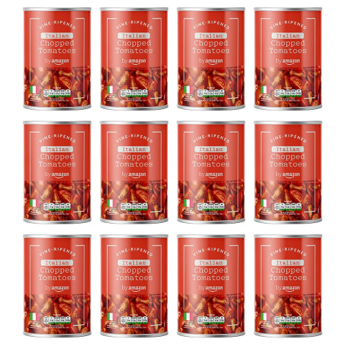 by Amazon Italian Chopped Tomatoes, 400g, Pack of 12