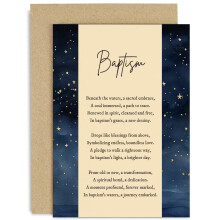 Old English Co. Baptism Card for Boy or Girl - Unique Baptism Poem Greeting Card for Him or Her - Child or Adult Baptism - Grandson