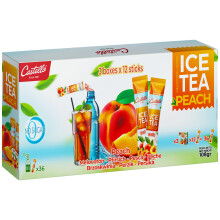 Castello since 1907 Iced Tea (Ice Tea) Zero & Instant Sachets | Peach | Total 36 sachets | 1 sachet = 500 ml of Tea | Zero Calorie | Zero Sugar