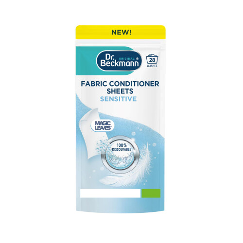 Dr. Beckmann Fabric Conditioner Sheets Sensitive | No mess | Convenient and pre-dosed fabric conditioner sheets |Dissolvable