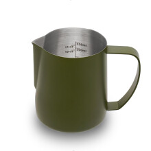watchget Stainless Steel Milk Frothing Pitcher 12oz/350ml - Espresso Steaming Pitcher for Cappuccino, Latte Art