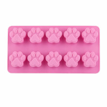 Selecto Bake 10-Cavity Puppy Dog Paw and Bone Silicone Molds, Non-Stick Food Grade Silicone Molds for Chocolate, Candy, Jelly, Ice Cube, Dog Treats