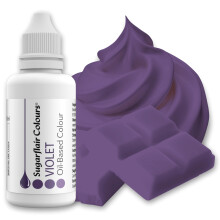 Sugarflair Violet Oil Based Food Colouring, Highly Concentrated Edible Oil Based Blue Food Colour for Consistent Colouring of High Fat Foods: Icing