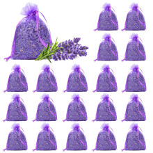 20 Pack Lavender Bags for Wardrobes & Drawers, Natural Dried Lavender Sachets for Moths & Freshness, Premium Wardrobe Freshners