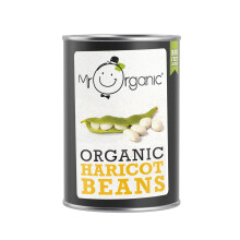 Mr Organic Haricot Beans - BPA Free Packaging - Vegan - Ideal for Soups, Stews, and Salads - High in Protein and Fibre