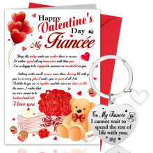 HOWAF Valentines Card for Fiancée, Valentine's Day Card for Fiancée Valentines Day Card Valentines Card for Her
