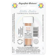 Sugarflair Rose Gold Edible Lustre Dust (E171 Free), Add a Lustrous Shine to Cakes or Decorations. Brush On or Add Rejuvenator to Create Eye-Catching