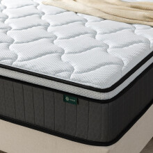 Zinus 3ft Single Mattress Memory Foam and Pocket Spring - (90 x 190 cm) - 10'' Height - Tight Top - Medium Firm - Recycled Padding