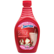 Sweet'N Low Sugar Free Strawberry Flavoured Syrup 510g, Low Calorie Dessert and Drink Syrup with Sweeteners, Perfect for Milkshakes, Smoothies