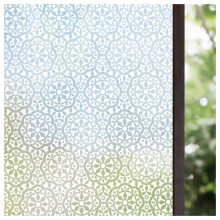Lifetree Frosted Window Film Privacy Film for Glass Windows 44.5x200cm, Static Cling Decorative Snowflake Pattern