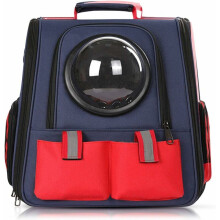 Mochila bolha para animais de estimação de pequeno porte, com design expansível nas costas, ideal para viagens e caminhadas ao ar livre, com guia