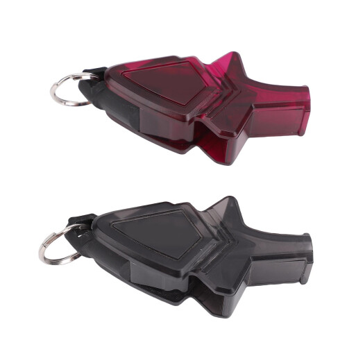 2er Pack ABS-Pfeifen – Laut – Transparent Schwarz