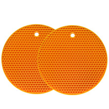 Silicone Trivets Mat Multi-Purpose Drying Trivet Mat Heat Resistant to 464F, Pot Holder, Waterproof, (Set of 2) Non Slip, Flexible, Durable