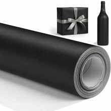 VGOODALL Gift Wrapping Paper Roll, 10m Black Kraft Sheets for Wedding Valentine Birthday DIY, Recycled Parcel Wrap for Shop Decor