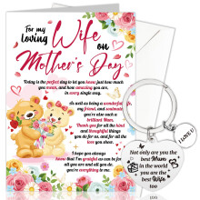 HOWAF Mothers Day Card for Wife, Happy Mother's Day Card Wife Mothers Day Card, Mothers Day Cards for Wife, Mothers Day Cards for Mum