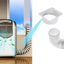 Portable Air Conditioner Square Interface Exhaust Hose Connector, Air Conditioner Vent Adapter Exhaust Hose Coupler for 150mm / 5.
