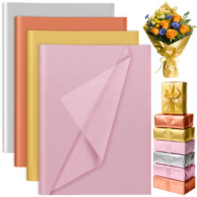 PLULON 60 Sheets Metallic Tissue Paper Bulks, Gift Wrap Tissue Paper Sheets for Packaging Birthday Gift Wrapping Paper Birthday Wedding Holiday Paper