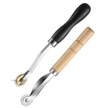 HREDZEO Tracing Wheel,2 Pcs Sewing Wheel Marker with PVC Handle and Wooden Handle Stainless Steel Needle Point Rotary Cutter Wheel for Dressmaking