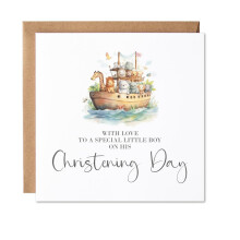 Maise & Rose Christening Card For Boy | Christening Day Card For Him | Christening Card For Baby Boy | P83