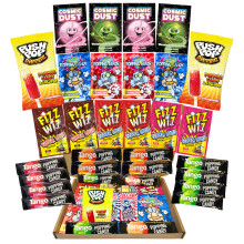 Mega Popping Candy Bundle | 28Pcs Variety Box Including Every Flavour | Strawberry, Apple, Blue Raspberry, Cherry, Orange | Fizz Wiz, Tango