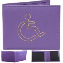 Soft Leather Disabled Badge Holder Wallet Disability Parking Badge Cover Holder by Hithika Disabled Blue Badge Display Holder (Purple)