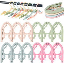 12PCS Foldable Travel Hangers, Heavy-Duty ABS Material, Space Saving Folding Clothes Hangers, Non-Slip & Gift-Ready