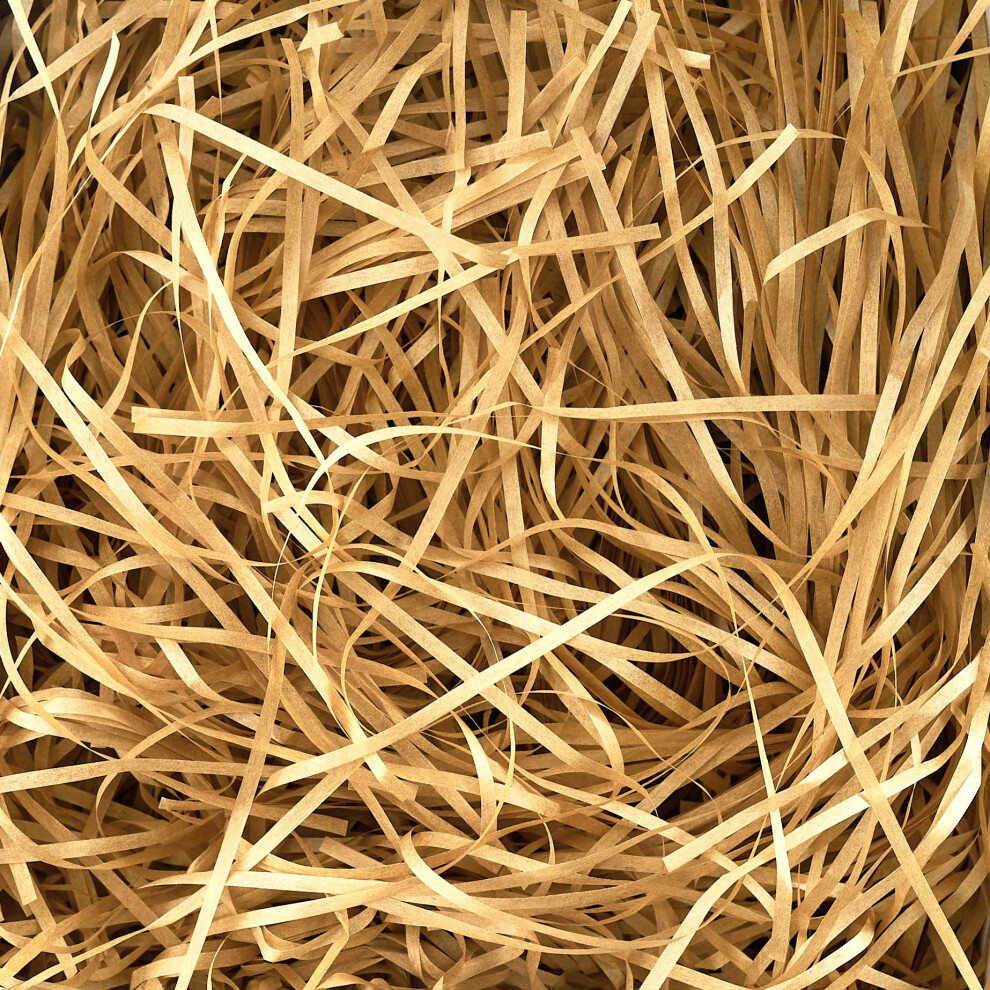 1Kg Brown Shredded Tissue Paper, Brown Shredded Paper For Gift Boxes Hampers Packaging, Ideal Hamper Stuffing Filling Suitable For All Occasions 5051227163622