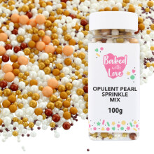 Opulent Pearl Sprinkles By Baked With Love | 100g | Mother Of Pearl, Gold, Brown