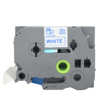 BROVACS 1 Pack Blue on White Laminated Label Tape Compatible for Brother P-Touch Label Printer TZ 263 TZe 263 36mm 1 1/2" OPA4263