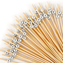 100 PCS Cocktail Picks, 4.7 inch Fancy Cocktail Toothpicks for Appetizers Skewers Bamboo Cocktail Picks for Party Decoration