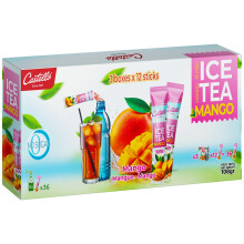 Castello since 1907 Iced Tea Zero & Instant Sachets | Mango | Total 36 sachets | 1 sachet = 500 ml of Tea | Zero Calorie | Zero Sugar | Zero Aspartame