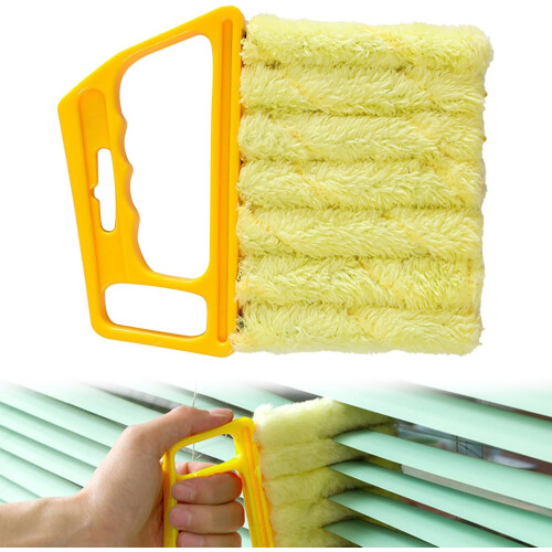 Blind Cleaning Tool with Ergonomic Handle – Efficient Dust Removal for Blinds, Shutters, and Awnings – Washable Rollers for Reusable Use