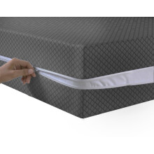 Mattress Zipped Cover Full Encasement Anti Bed Bug Mattress Zip Protector 30cm Deep & Hypoallergenic Matress Cover with Double Side Zipper Closure