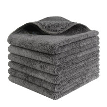 VIVOTE 6 Pack Make Up Remover Cloth, Microfibre Face Cloth, Reusable Face Wipes for Facial Cleansing 2525CM 400gsm (Grey)