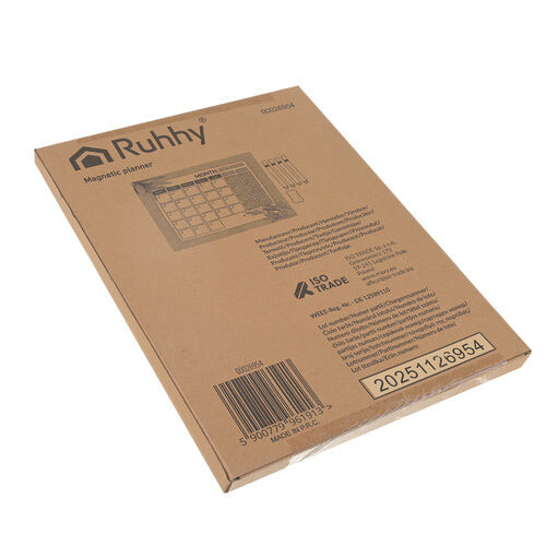 Magnetische koelkastplanner, 30x40 cm, uitwisbare kalender
