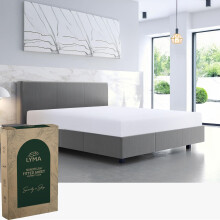 LYMA Bedding Fitted Sheet King, Deep Pocket 30CM, OEKO-TEX Certified, Ultra Soft Nanoplush Double Brushed Quick Dry Fabric